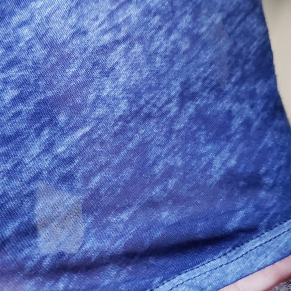 Seven7 Cold Shoulder Lightweight Tee Blue sheer burnout pocket XXL - Picture 6 of 6